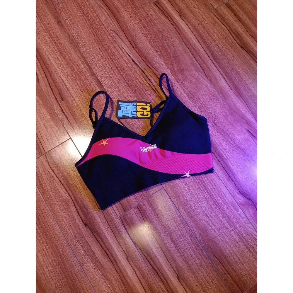 Civil Regime x Teen Titans Go‎ Starfire Kelly Seamless Bra Black Size M NWT RARE